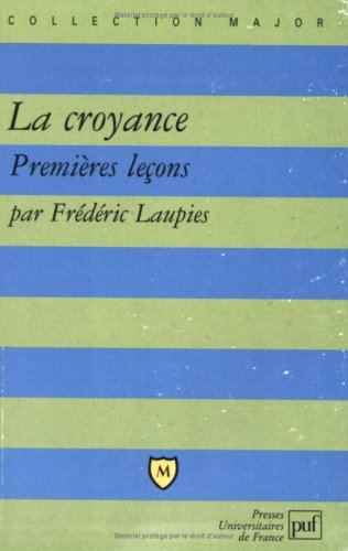 La croyance : premières leçons