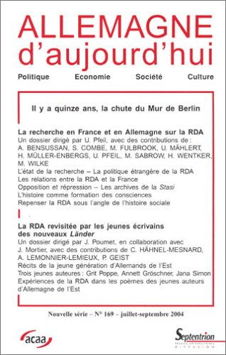 allemagne d'aujourd'hui, numéro 169 : 15 ans après la chute du mur