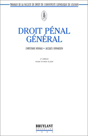 Droit pénal général, 2e édition 1995