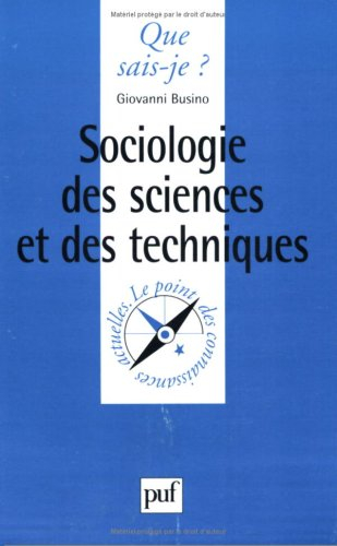 Sociologie des sciences et des techniques