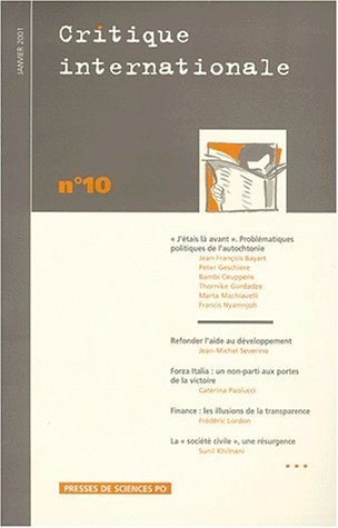 critique internationale nø10 janvier 2001