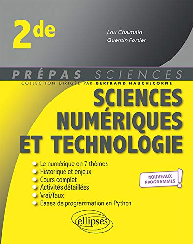 Sciences numériques et technologie 2de : nouveaux programmes