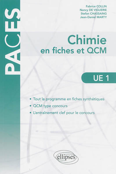 Chimie En Fiches Et Qcm : Ue1 De Fabrice Collin, Nancy De Viguerie ...