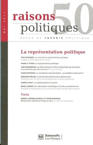 Raisons politiques, n° 50. La représentation politique