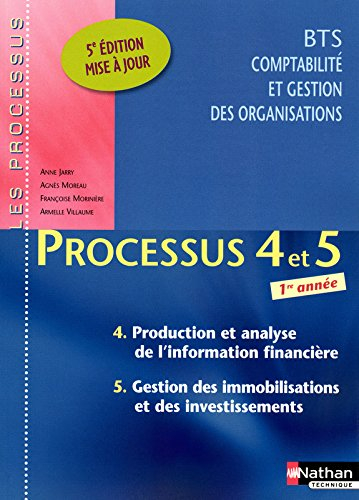 Processus 4 et 5 : production et analyse de l'information financière, gestion des immobilisations et