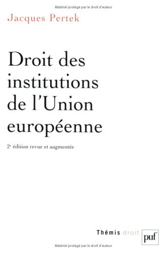 Droit des institutions de l'Union européenne