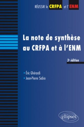 La note de synthèse au CRFPA et à l'ENM