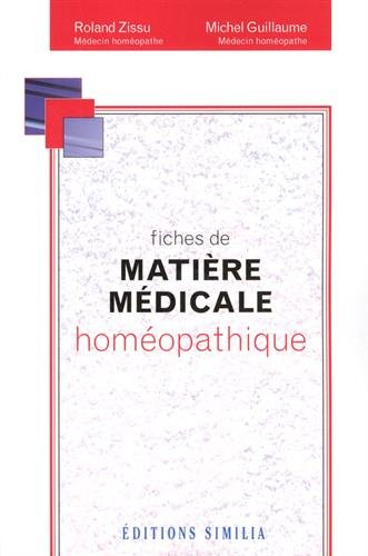 Fiches de matière médicale homéopathique