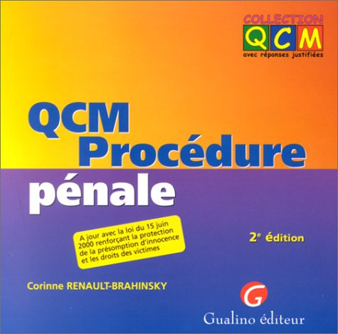 qcm procédure pénale. 2ème édition