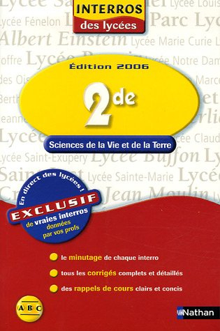 Sciences de la vie et de la terre, 2de