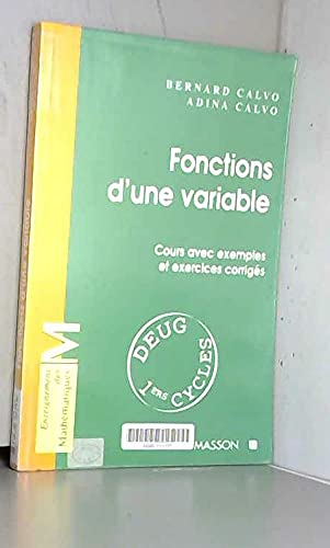 Cours d'analyse : introduction, fonctions d'une variable