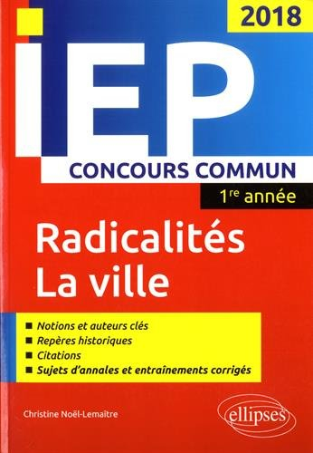 Radicalités, la ville : IEP concours commun 1re année 2018