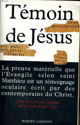 The Jesus Papyrus by Carsten Peter Thiede