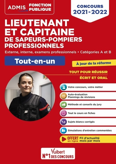 Lieutenant et capitaine de sapeurs-pompiers professionnels : externe, interne, examens professionnel