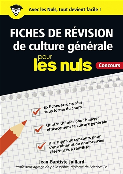 Fiches de révision de culture générale pour les nuls : concours