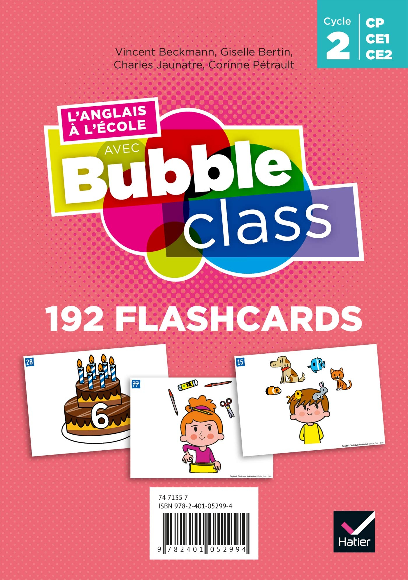 L'anglais à l'école avec Bubble class CP, CE1, CE2, cycle 2 : 192 flashcards