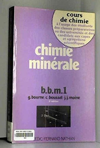 Chimie minérale : B.Bm. 1