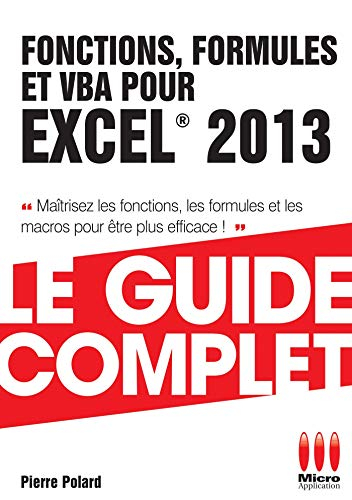 Fonctions, formules et VBA pour Excel 2013