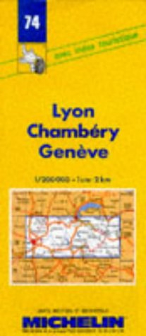 carte routière : lyon - chambéry - genève, 74, 1/200000