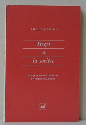 Hegel et la société