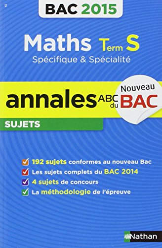 Maths, terminale S spécifique & spécialité : bac 2015