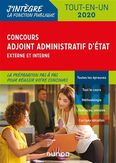 Concours adjoint administratif d'Etat 2020, externe et interne : tout-en-un