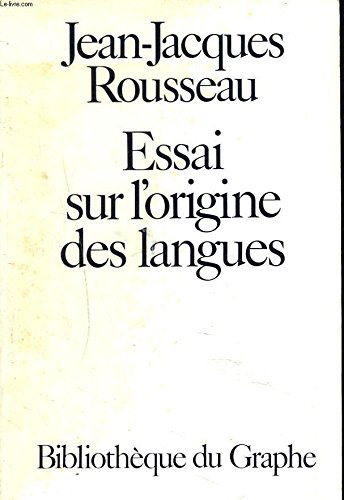 essai sur l'origine des langues