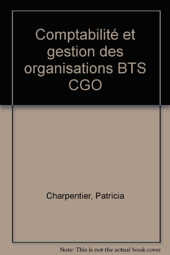 Comptabilité et gestion des organisations BTS CGO