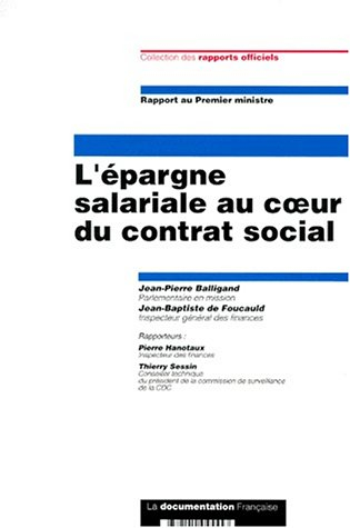 L'épargne sociale au coeur du contrat social : rapport au Premier ministre