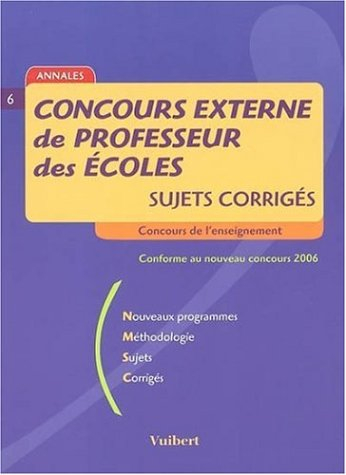 concours externe de professeur des ecoles : sujets corrigés