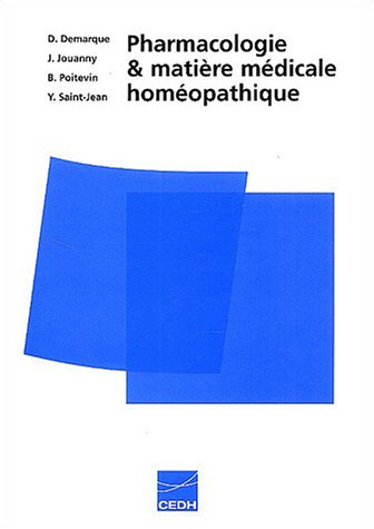 Pharmacologie et matière médicale homéopathique