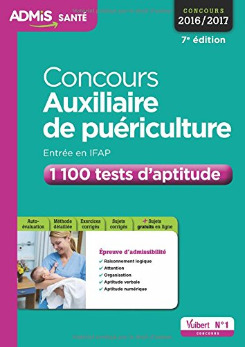 Concours auxiliaire de puériculture : 1.100 tests d'aptitude,  entrée en IFAP : concours 2016-2017