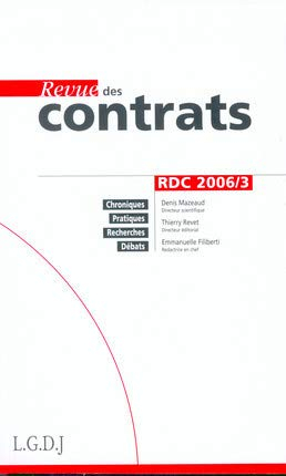 Revue des Contrats 3-2006