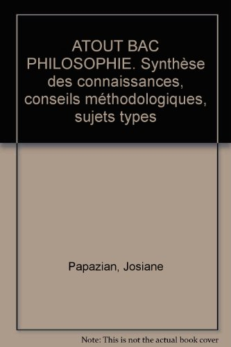 atout bac : philosophie, terminale s