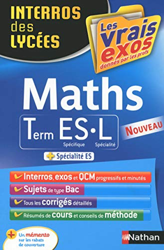 Maths, terminale ES spécifique, L spécialité : + spécialité ES