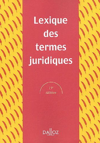 Lexique des termes juridiques