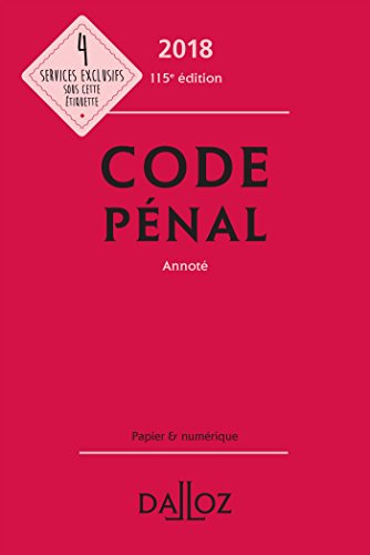 Code pénal 2018, annoté