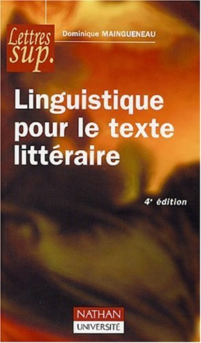 Linguistique pour le texte littéraire