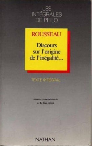 discours sur l'origine de l'inégalité