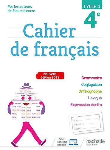 Cahier de français 4e, cycle 4