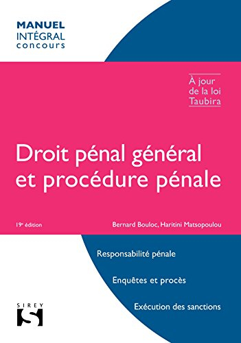 Droit pénal général et procédure pénale