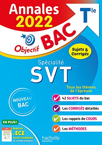 SVT spécialité terminale : annales 2022, sujets & corrigés : nouveau bac