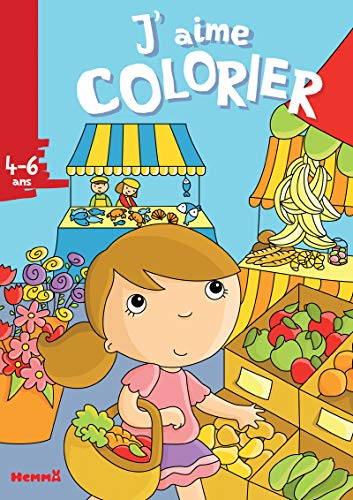 J'aime colorier, 4-6 ans : marché