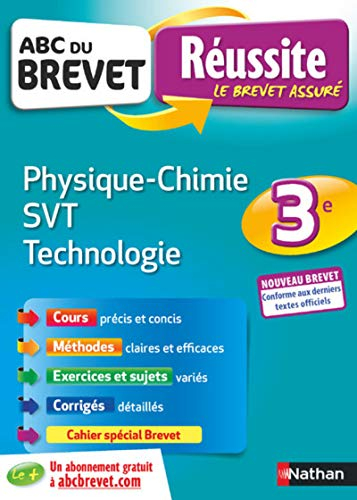 Physique chimie, SVT, technologie 3e : nouveau brevet