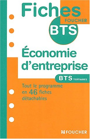 fiches bts foucher : Économie d'entreprise, bts