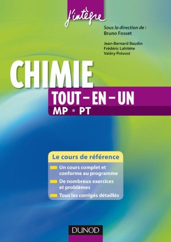 Chimie : tout-en-un, 2e année MP-PT : cours et exercices corrigés